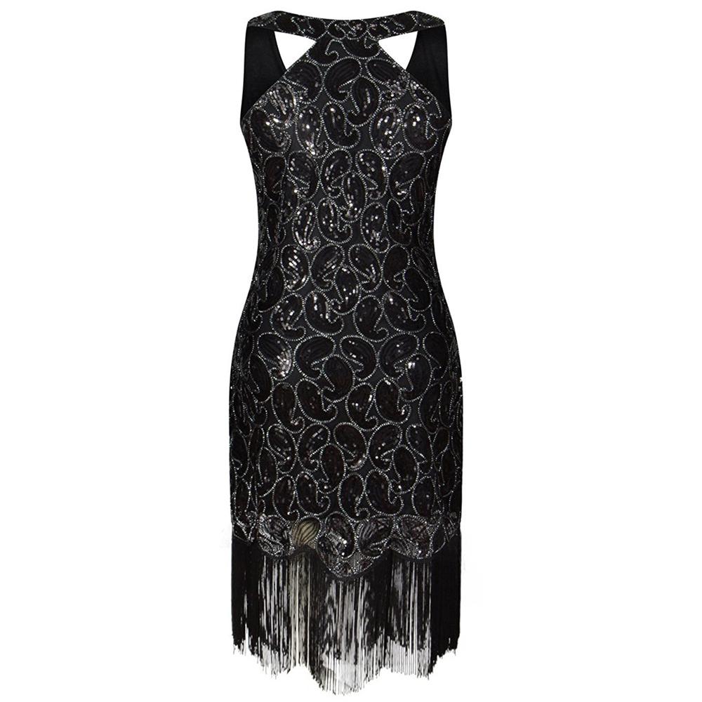 Vintage 20-Luvun Mekko, Seksikäs Musta