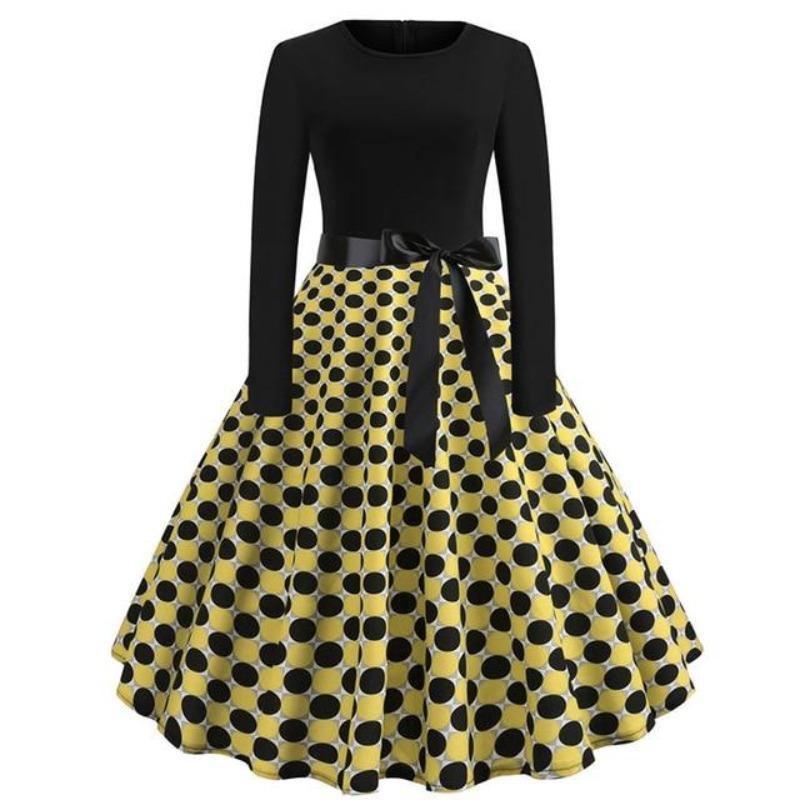 Keltainen Vintage Mekko