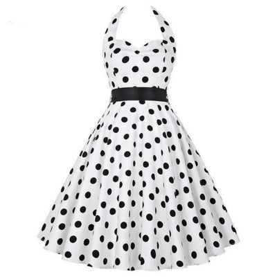 Mustavalkoinen Vintage Mekko