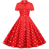 Punainen Vintage Retro Mekko