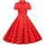 Punainen Vintage Retro Mekko