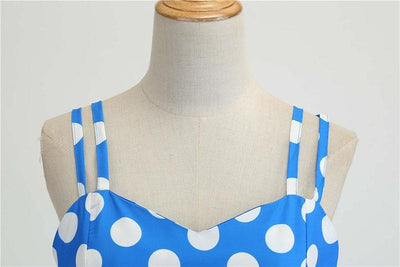Vintage Rockabilly-Mekko, Sininen Pilkku