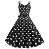 Vintage Rockabilly-Mekko, Musta Valkoinen Pilkku