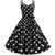 Vintage Rockabilly-Mekko, Musta Valkoinen Pilkku