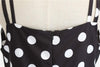 Vintage Rockabilly-Mekko, Musta Valkoinen Pilkku