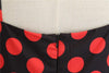 Vintage Rockabilly-Mekko, Musta Punainen Pilkku