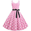 Vintage Rockabilly-Mekko, Vaaleanpunainen Pilkku