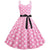 Vintage Rockabilly-Mekko, Vaaleanpunainen Pilkku