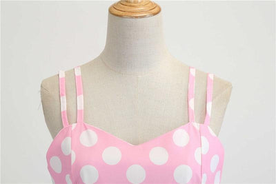 Vintage Rockabilly-Mekko, Vaaleanpunainen Pilkku
