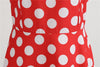 Vintage Rockabilly-Mekko, Punainen Valkoinen Pilkku