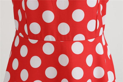 Vintage Rockabilly-Mekko, Punainen Valkoinen Pilkku