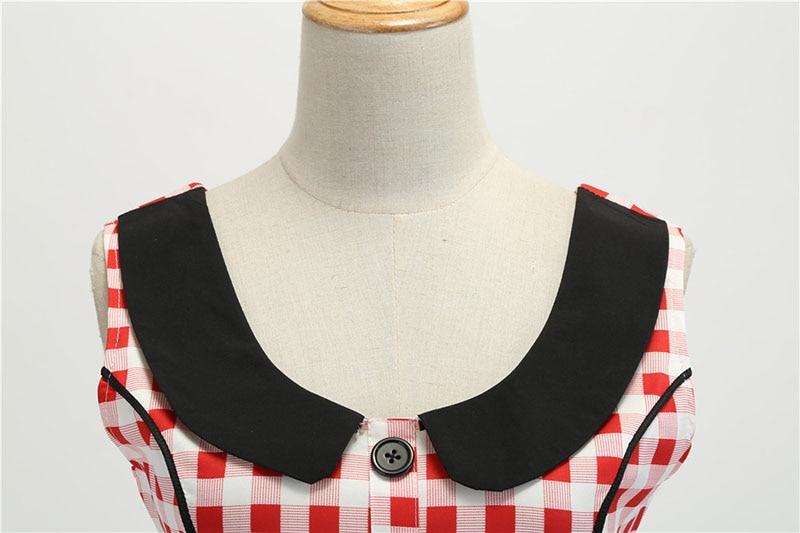 Vintage Punainen Ja Valkoinen Mekko