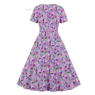 Vintage 50-Luvun Violetti Mekko