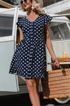 Vintage Laivastonsininen Mekko