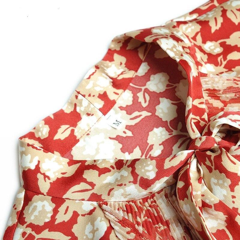 Vintage 40-Luvun Kukkainen Mekko Punainen