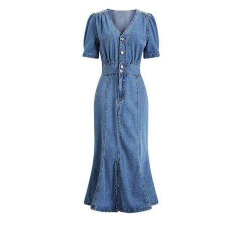 Vintage 40s Out-Fit Mekko Sininen